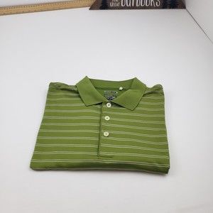 Adidas Men's Polo Golf Shirt Size M Color Green Lightweight ClimaCool AdultShirt